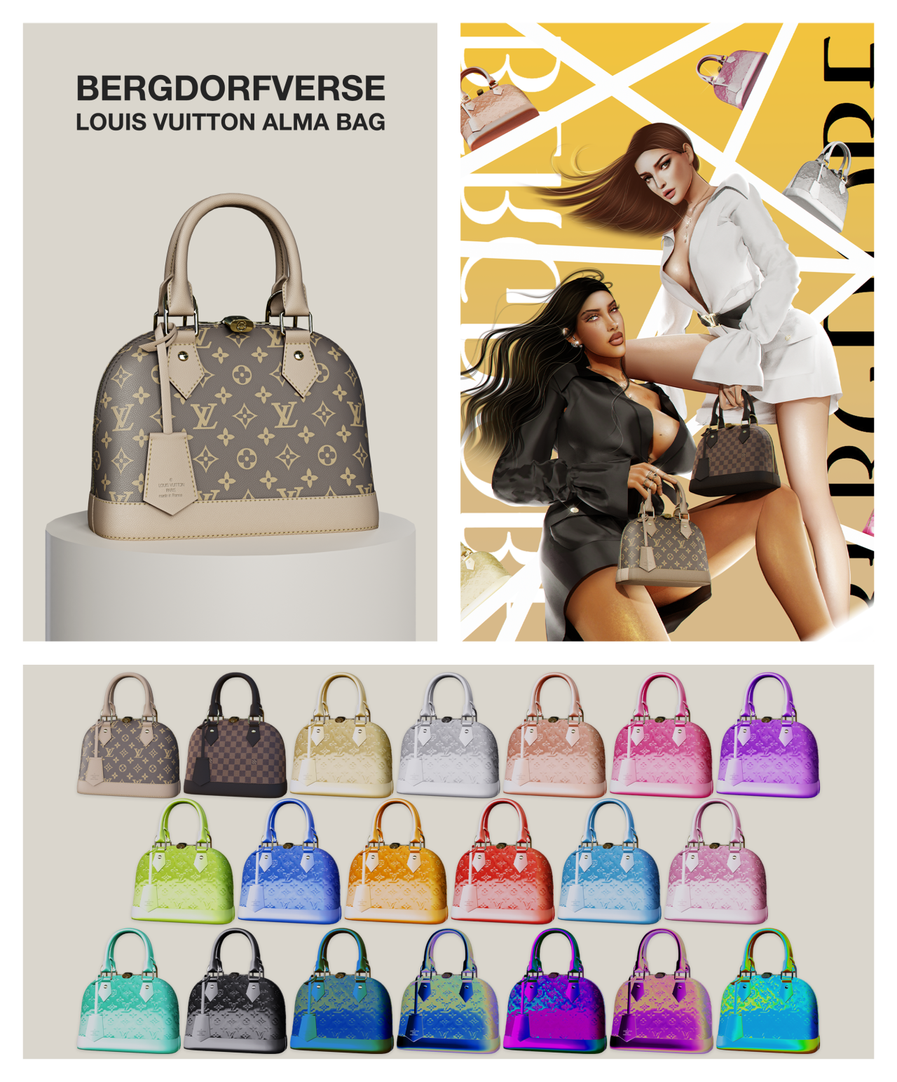 Sierra The Simmer's CC Finds — bergdorfverse: Louis Vuitton Alma