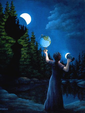 reclucy:   Artist Rob Gonsalves was born in Toronto, Canada in 1959. During his childhood,