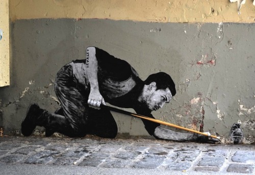 escapekit: Levalet Located along the streets of Paris, street artist Charles Leval, creates cleverl