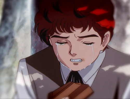 yanqwenli:   kircheis crying while eating a cake is a mood  