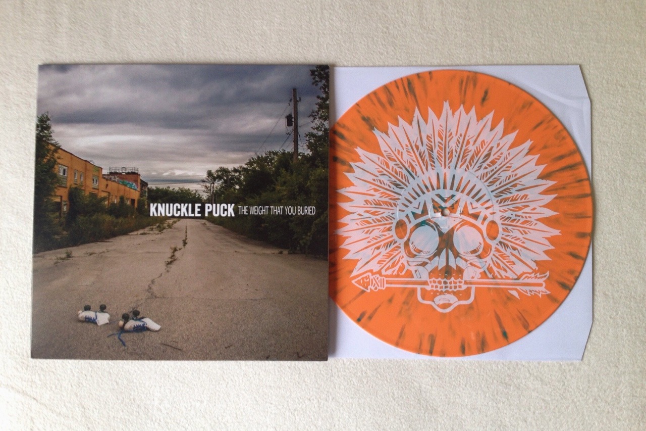 livingxdebris:Fourth press | 300 - Orange with Teal Splatter [X]