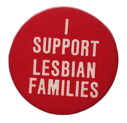 lesbo:red lesbian themed buttons