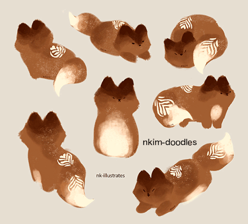 nkim-doodles:Master post of my Honey Milk, Matcha, Milk Tea, and Thai Tea foxes!@mpuzzlegirl