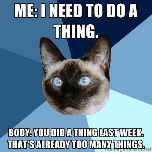 loushirley:Definitely me today… Me now. I&rsquo;m in so much pain😩