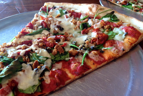 veganpizzafuckyeah:  reblogged from ramblingvegans:  Classic Slice Pizza in Milwaukee.  They use Follow Your Heart cheese and also have huge calzones that can be made vegan.    FYH, you’ll always be my first love. 