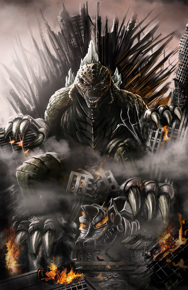 pixelated-nightmares:  Godzilla by JoseGalvan