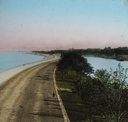Looking south on Lake Shore Drive from Diversey, 1890, Chicago 