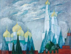 thunderstruck9:  Eva Cederström (Finnish, 1909-1995), Kremlin kirkot [Kremlin Churches], 1957. Oil on canvas, 88 x 116 cm. via myfairynuffstuff 