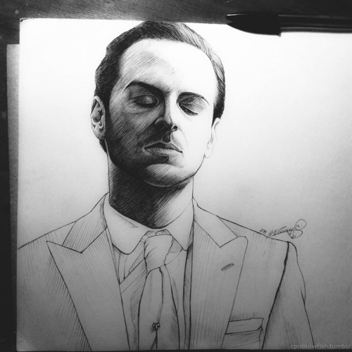 cpnblowfish:  JM - inktober 2 sketch made with ballpoint pen