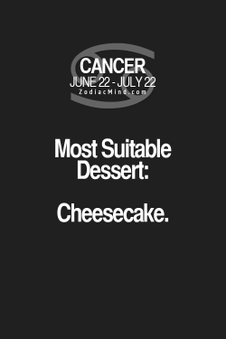 zodiacmind:  Fun facts about your sign here  I prefer &ldquo;pie&quot;with my cheese cake.