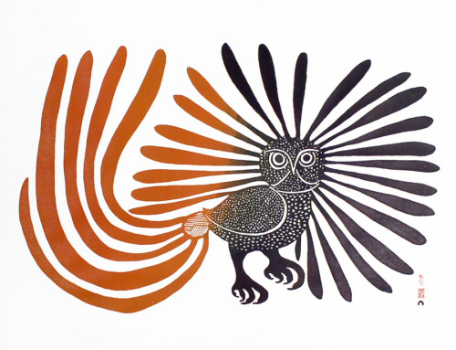 Kenojuak Ashevak, The Enchanted Owl, 1960. Canadian Art. More birds form Ashevak: Via