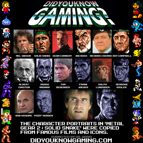 Did You Know Gaming? — Metal Gear 2: Solid Snake. Note: The