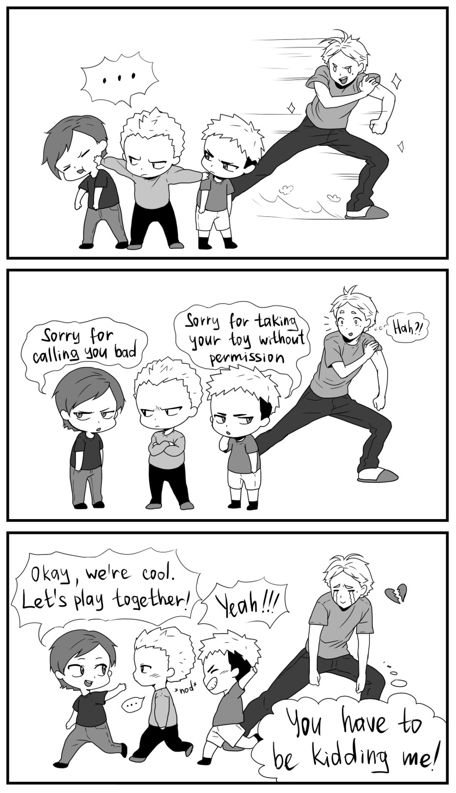 suncelia-art:  Haikyuu moms swap!! Part 3/5: Sugawara in Dateko (2016)