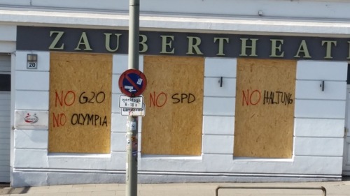 Some of the graffiti seen around Hamburg following the G20 protests from July 6 - 8, 2017