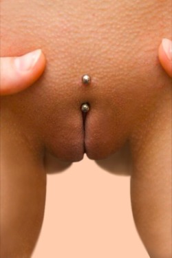 piercedshavedpussy:  Pierced and shaved Pussy
