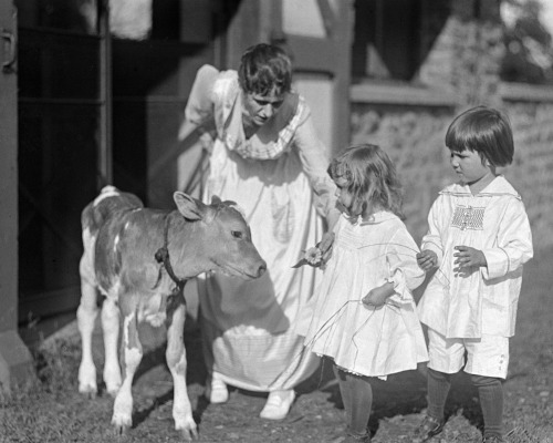 This photo of Mildred Glenn Pitcairn and her children Gabriele and Nathan was taken at the Cairnwood