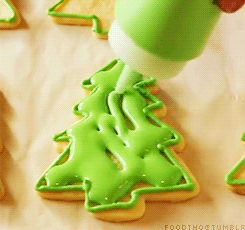 foodtho:   decorating christmas tree cookies ✩  