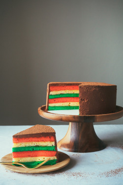 sweetoothgirl:  ITALIAN RAINBOW COOKIE CAKE