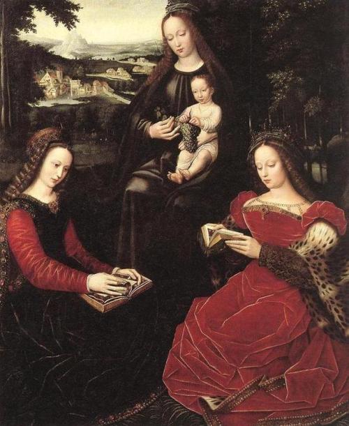 Virgin and child with Sts. Catherine and Barbara by Ambrosius Benson, circa 1530 - 1532