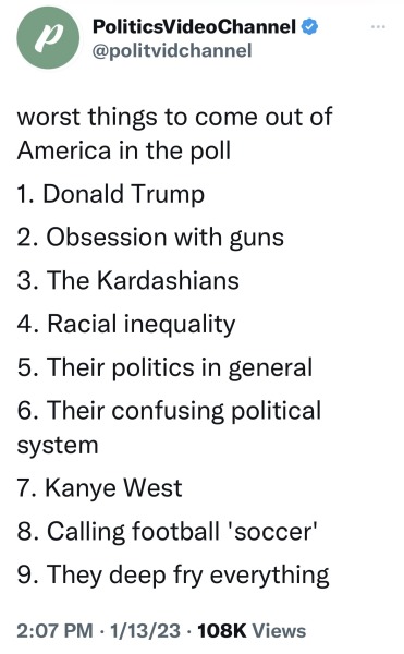 saywhat-politics:BREAKING: the British people just named Donald Trump ‘the worst thing to ever come out of America’ in new poll