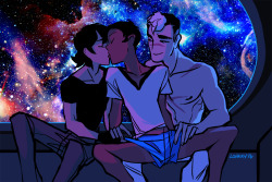 lohkaydraws:Lance and Shiro’s first kiss.