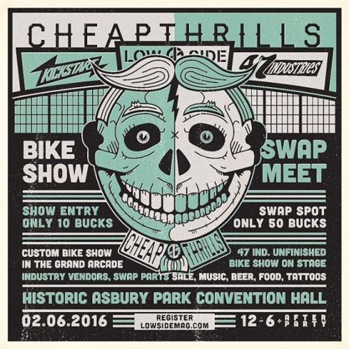 This weekend folks - Cheap Thrills. A custom and antique motorcycle show, swap meet and live music. 