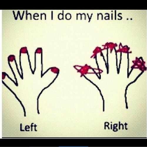 The struggle is real yall!#2frochicks #Nails #Nailpolish #Naturalhair #Rednails #Instaday #photoofth