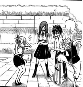 xautumnwondersx:  look how pissed natsu was at the beginning of the manga when lucy