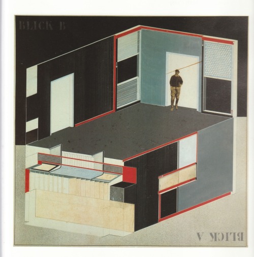 russianavantgarde:El Lissitzky, Design for the Abstract Cabinet (Gouache and Collage), 1927.Avant-ga