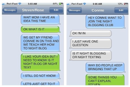 We meet again. It’s me, Cool Anon #24601.  The blue text is Night Blogger Steven. The green text is Night Blogger Rose. The white text is Night Blogger Connie.  Part 3 of 5. Enjoy!(Submitted by anonymous)