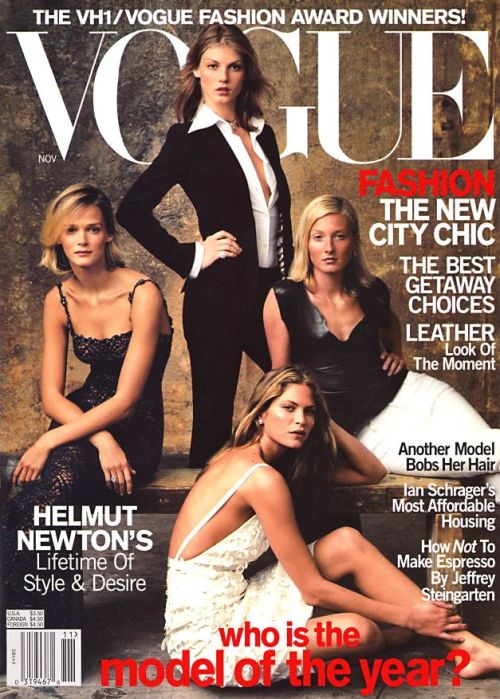 Vogue Covers, November 2000Vogue US: Angela Lindvall, Frankie Ryder, Maggie Rizer & Carmen Kaas 