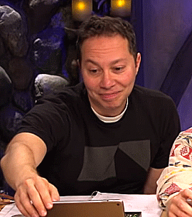 [A Gifset Of Sam Riegel And Laura Bailey On The Set Of Critical Role, With Appearances By Taliesin Jaffe