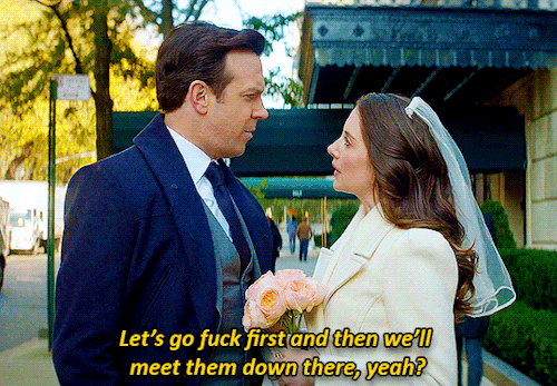 pajamasecrets:Jason Sudeikis and Alison Brie in Sleeping With Other People, 2015.