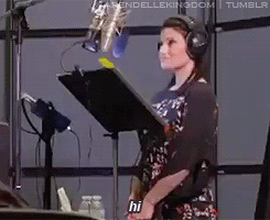 arendellekingdom:   Idina Menzel and Kristen Bell doing the voices for Elsa and Anna