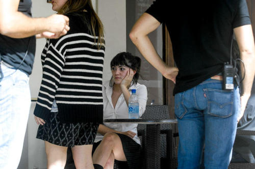 Isabelle Fuhrman on set of Down a Dark Hall in Canary Islands, Spain.