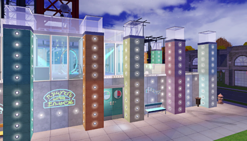 The Space Explorer Nightclub at night in Beesby