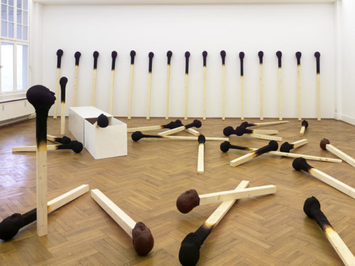 pulmonaire:  Matchstickmen by Wolfgang Stiller is a series of a depiction of people that are literally burnt out.