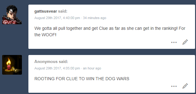 cluestripes: I don’t even know who nominated me but this is incredible!!  My wife
