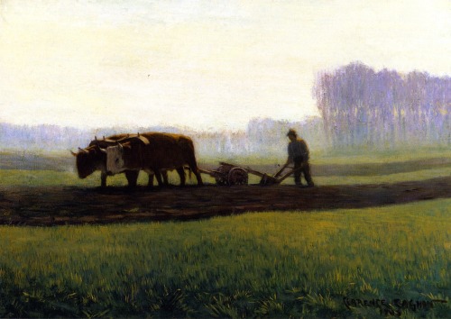 Oxen Ploughing (1903) By Clarence Gagnon