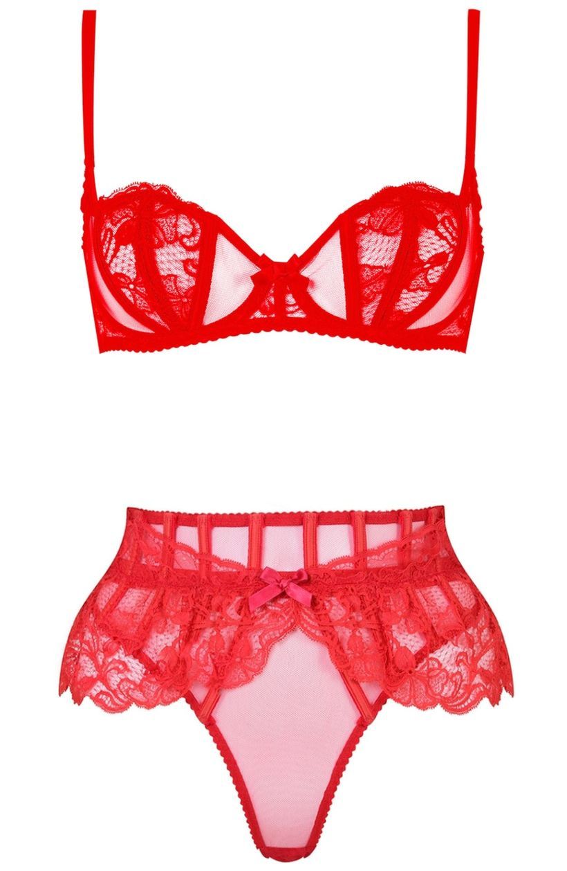 MARTY SIMONE • LUXURY LINGERIE - Agent Provocateur | Rozlyn set in red ...