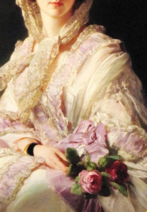 sadnessdollart:  Princess Olga von Württemberg (1856) (Detail) Franz Xaver Winterhalter (1805–1873) oil on canvas 