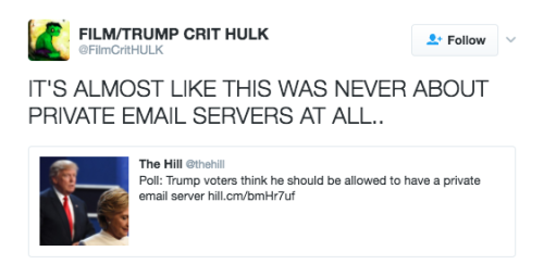 refinery29: Donald Trump and his senior staffers are all using unsecured email servers. Right. Now. 