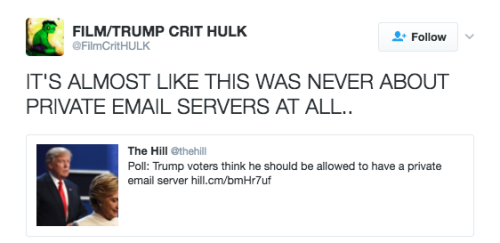 refinery29: Donald Trump and his senior staffers are all using unsecured email servers. Right. Now.