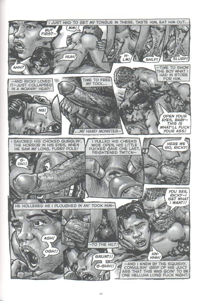 gayeroticartarchive:  art by Oliver Frey “Tasty Meat” panel