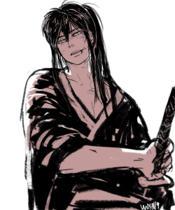 vwyn19: do you ever think about baby hijikata with long hair and just really want to punch him in the face