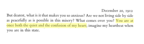 Franz Kafka, from Letters to Felice