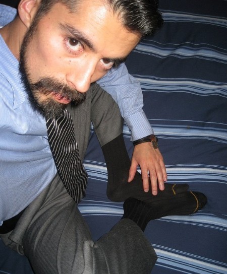 sniffingsocks:  I HEARD YOU LOVE TO SMELL SWEATY DRESS SOCKS DUDE… 