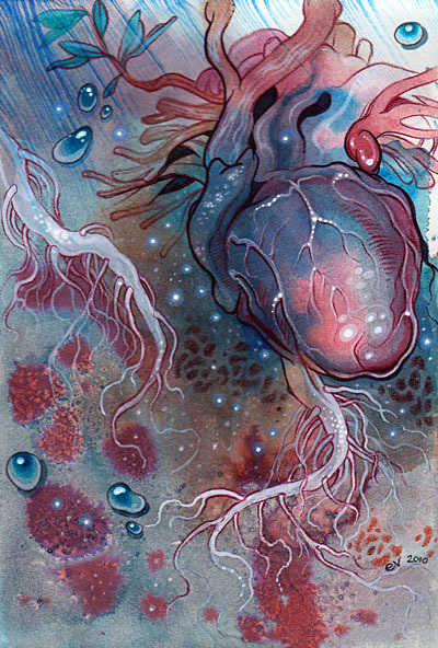 psychedelic-psychiatrist:  Her Blue Heart, Erin Vaganos 