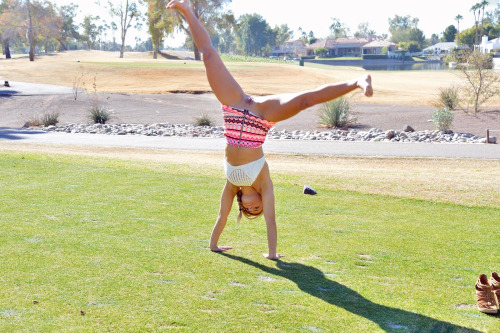 omg-upskirts:  Handstand Follow us: OMG! adult photos