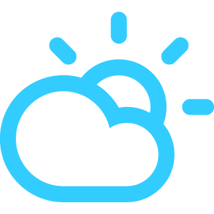 Partly Cloudy today!
With a high of 78F and a low of 53F.